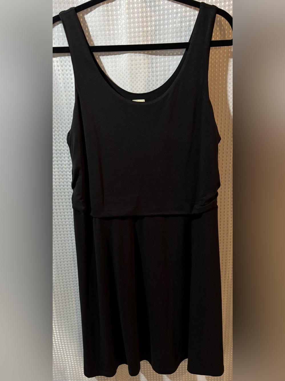 NWT Faded Glory XL (16-18) Black Sleeveless Elastic-Waist Casual Dress